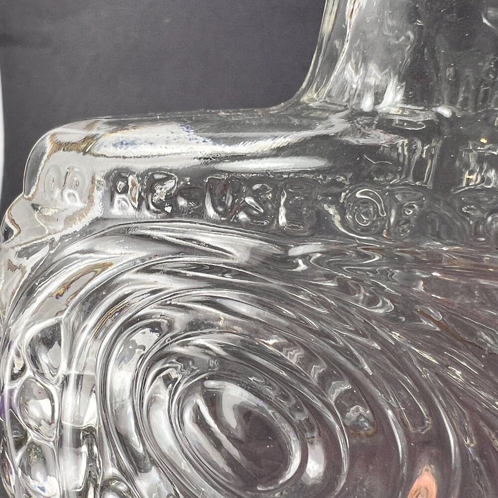 Vtg Old Forester KY Whiskey Bottle Decanter Kimble Glass Co Embossed Swirls 50s - Picture 14 of 16